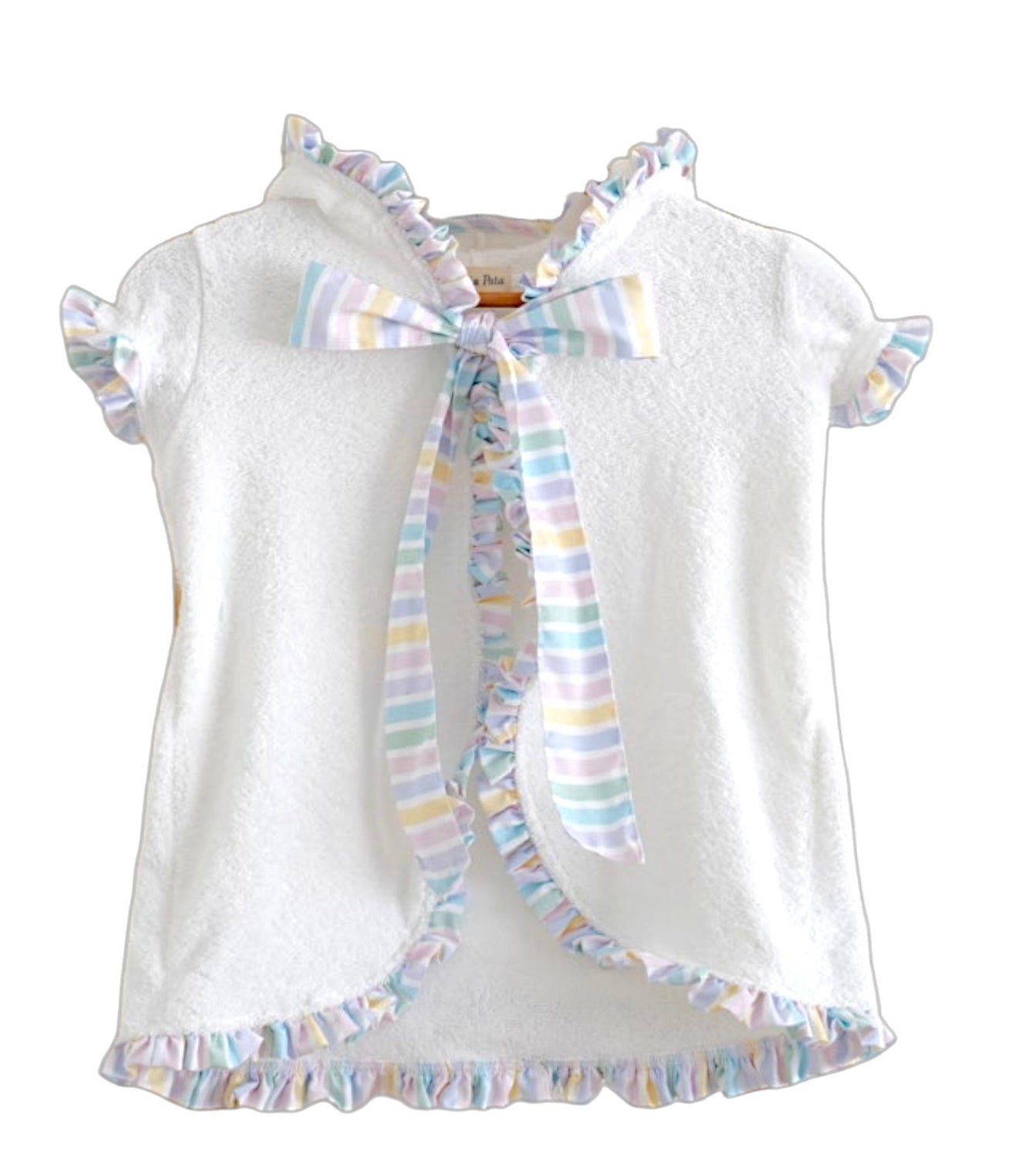 PRE ORDER - meia pata pastel stripe frilled poncho