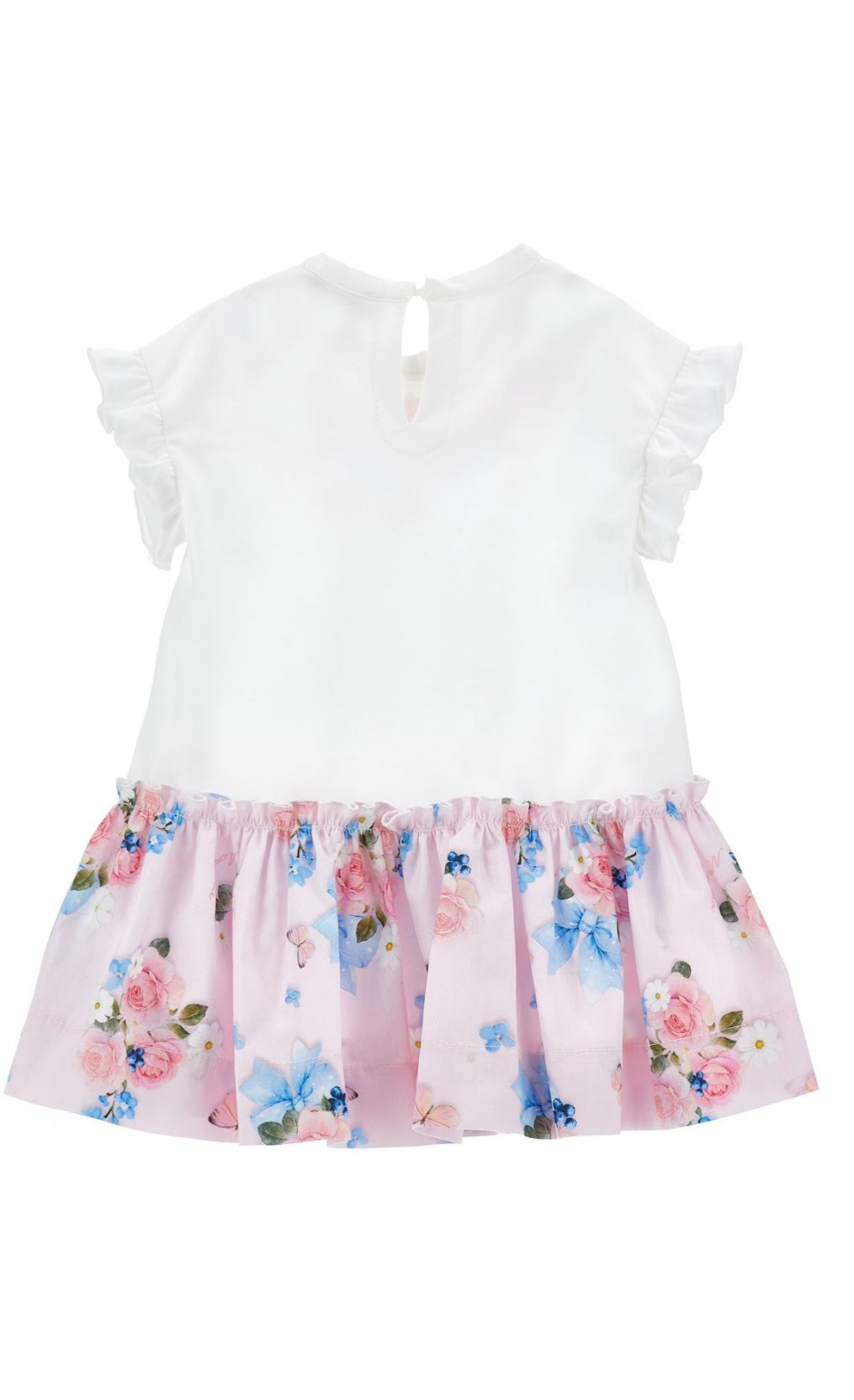 PRE ORDER - monnalisa pink & blue floral T-shirt dress