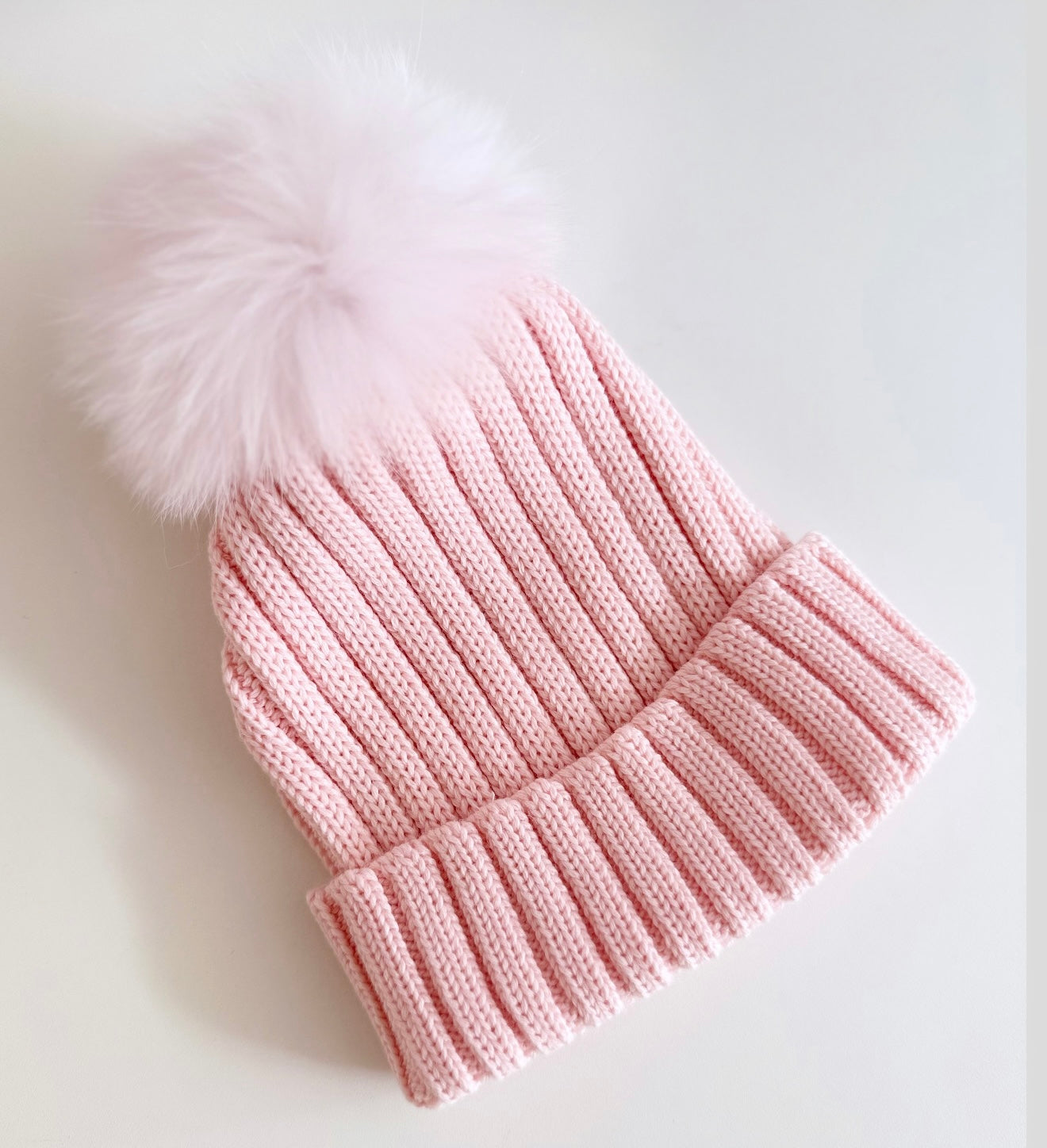Bimbalo pink Pom Pom knit hat