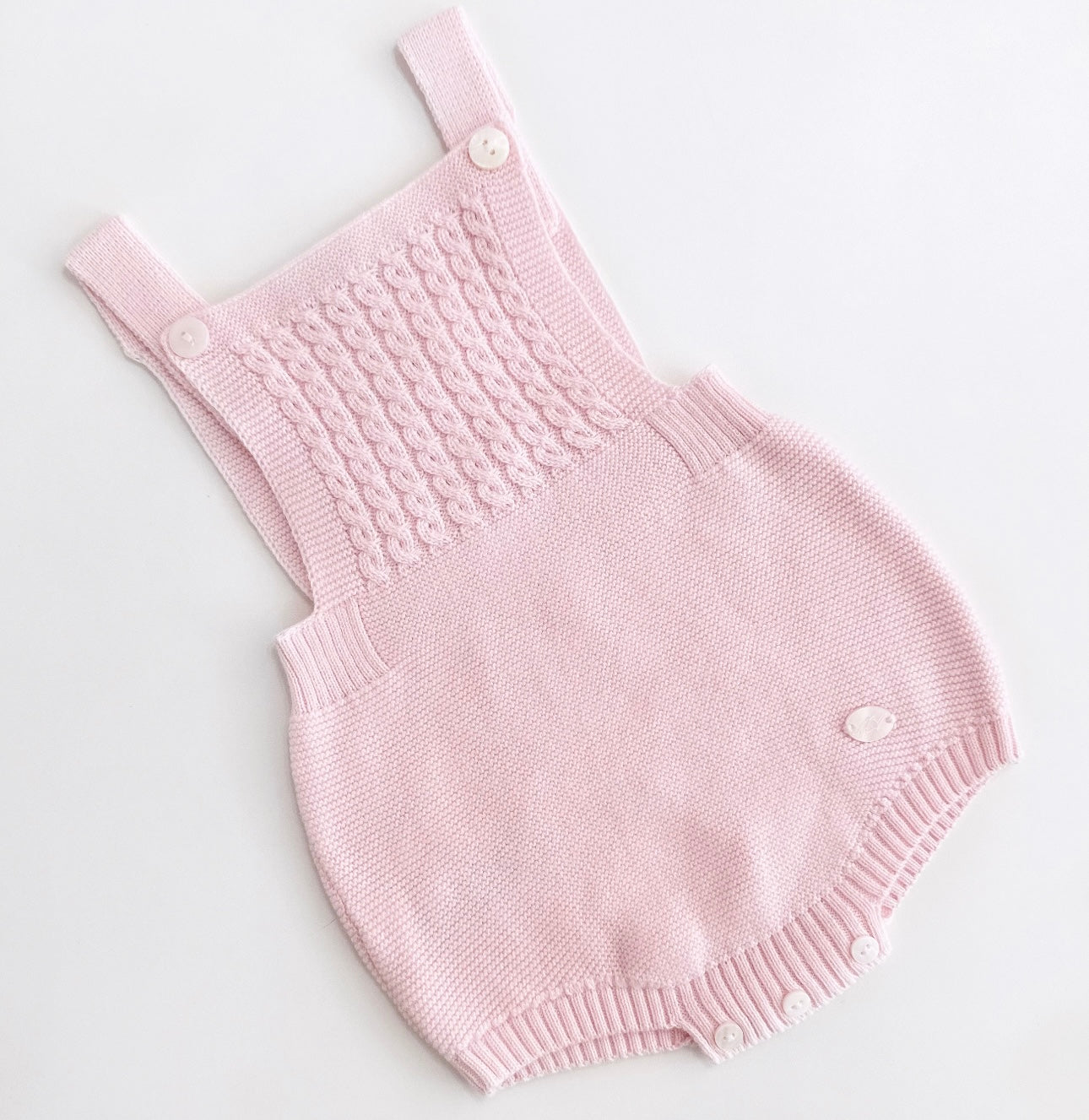 Martin Aranda pink knit romper