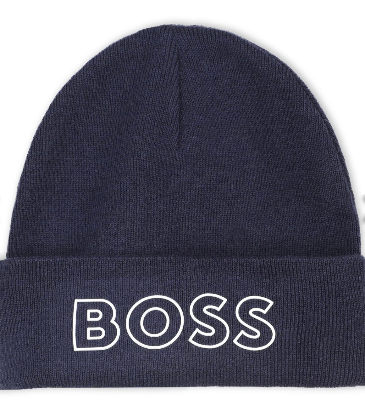 Boss navy logo pull-on hat