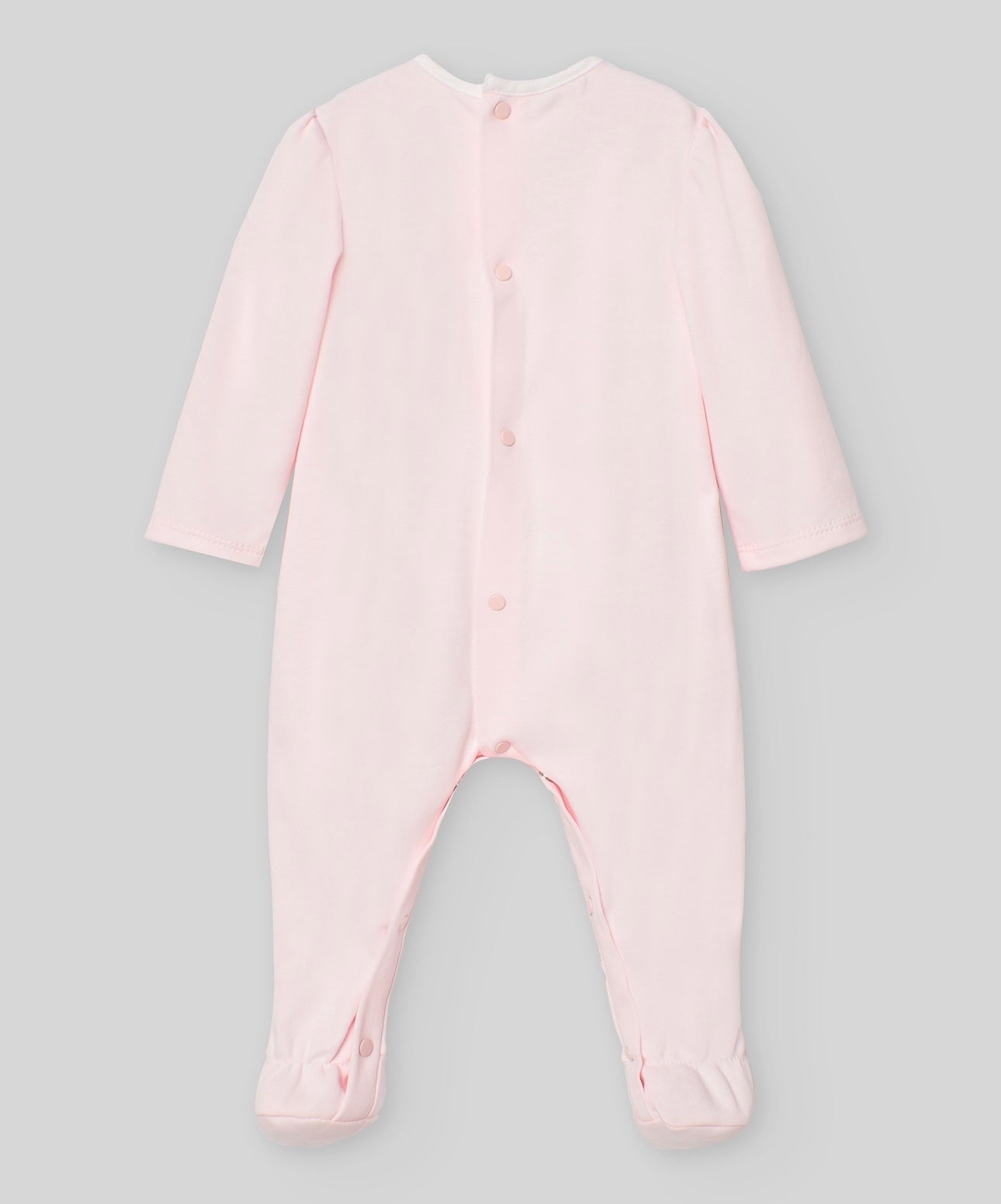Paz Rodriguez baby pink & white cotton babygrow