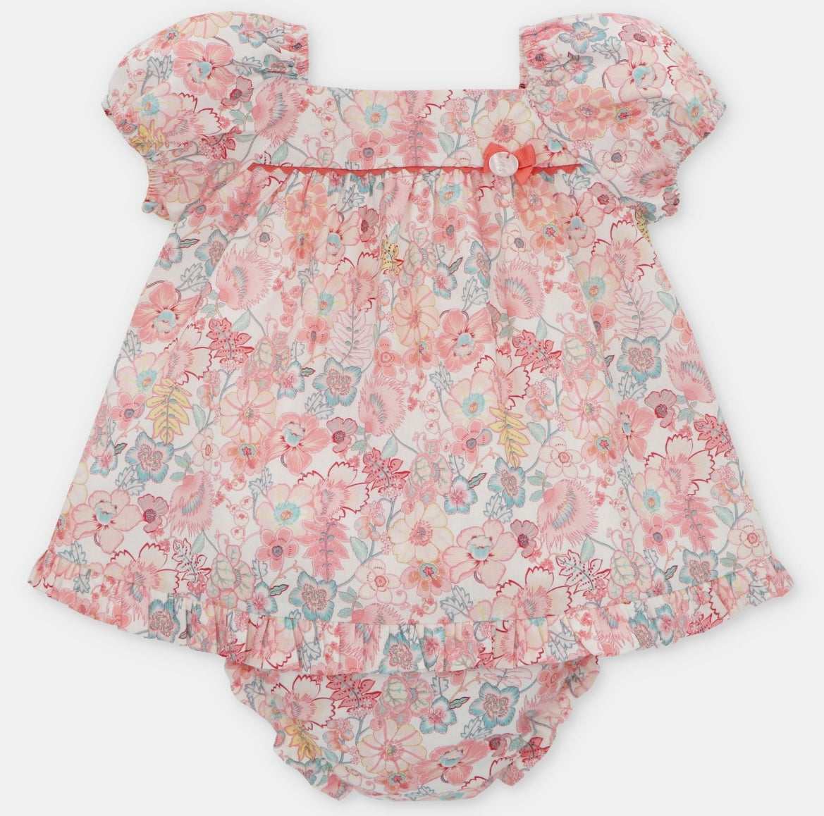 Martin aranda pink and coral blouse & pant set