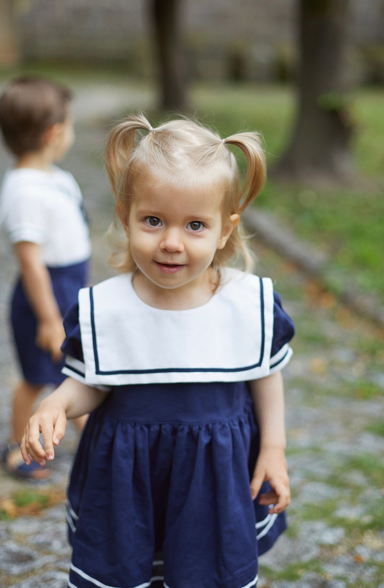 Chic by Deolinda navy blue sailor dress
