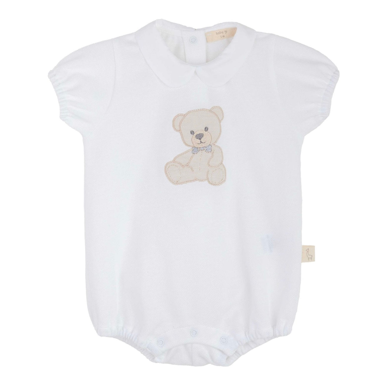 Baby Gi ivory teddy bear cotton romper
