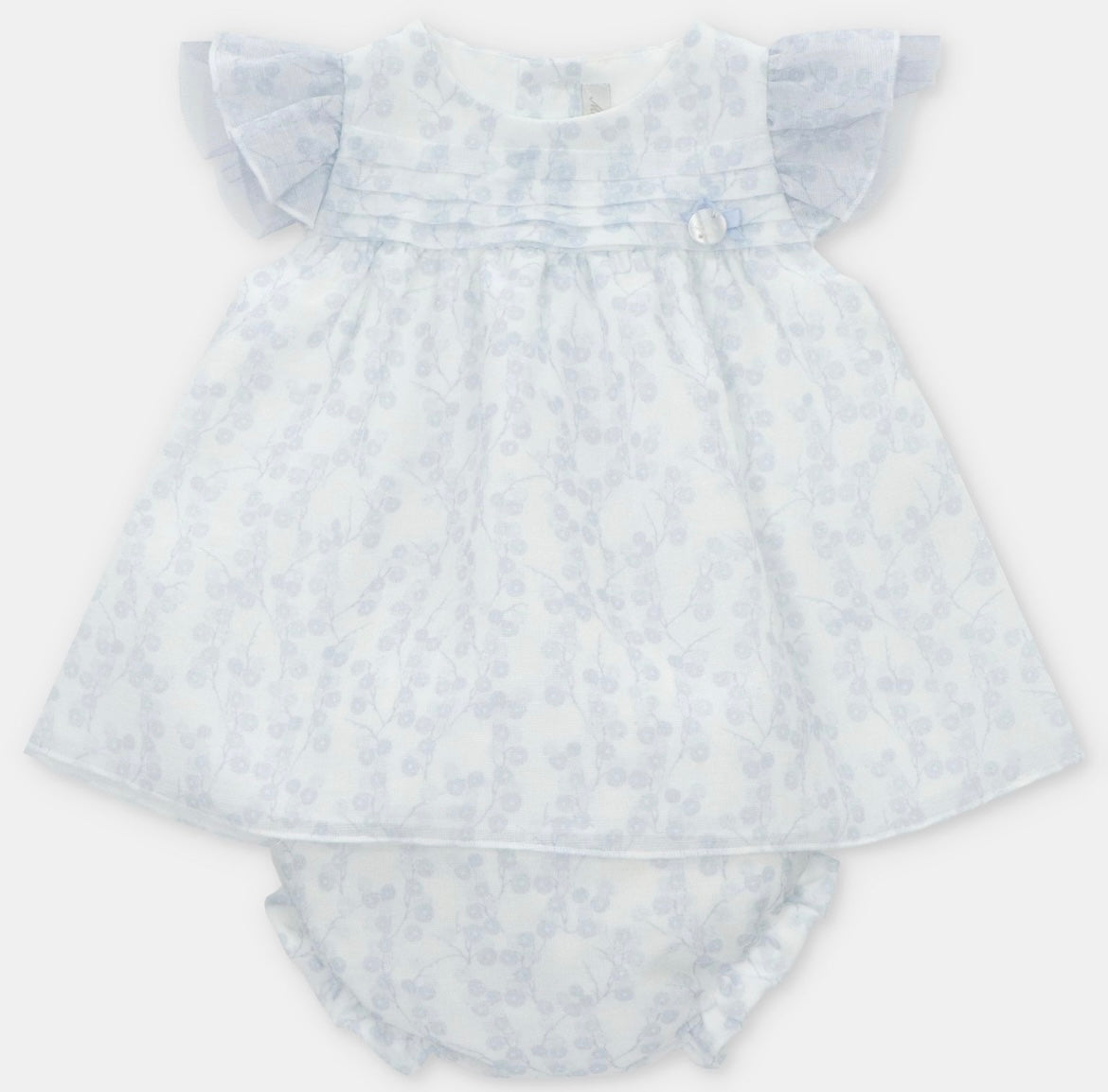 Martin aranda blue and white floral blouse & pant set