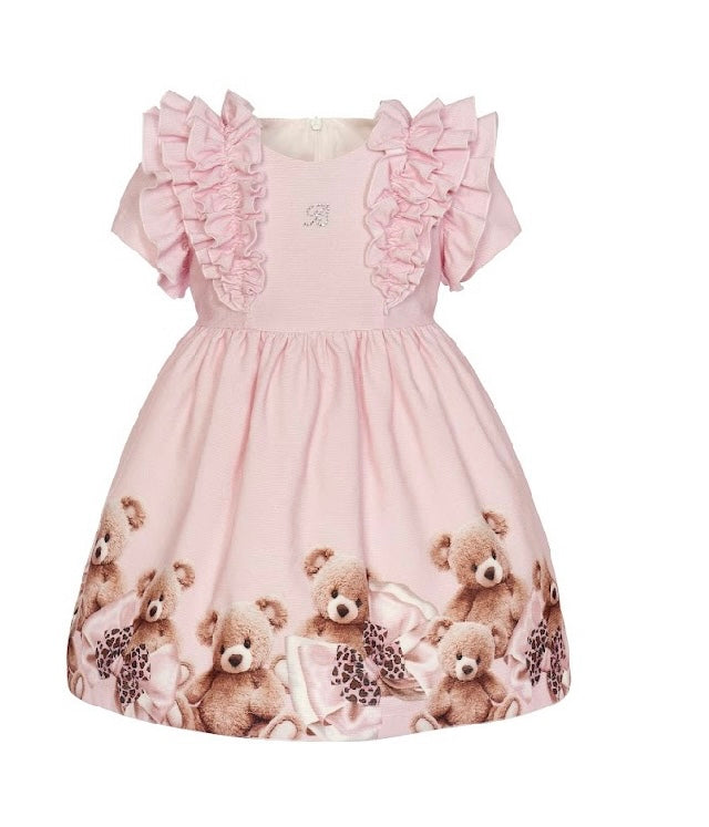 Balloon chic pink cotton teddy bear dress