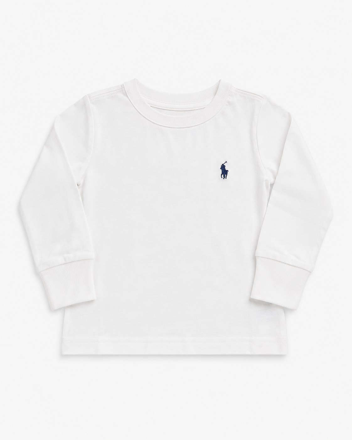 Ralph Lauren white with navy logo long sleeve t-shirt