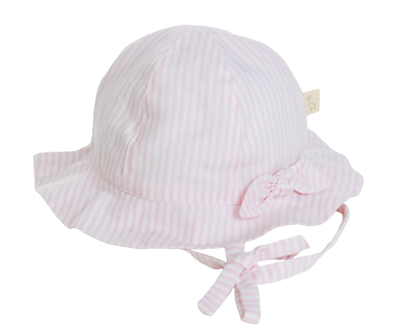 Baby Gi white & pink striped sun hat