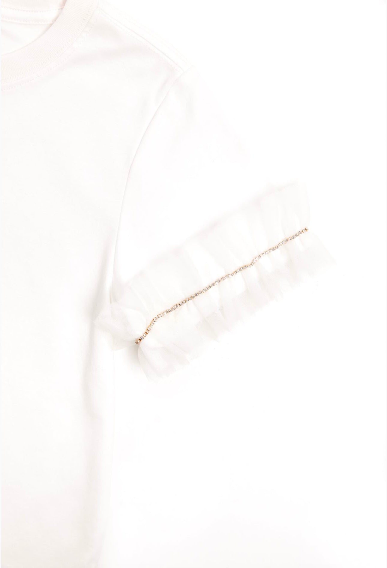 BCBGMAXAZARIA girls white tulle T-shirt