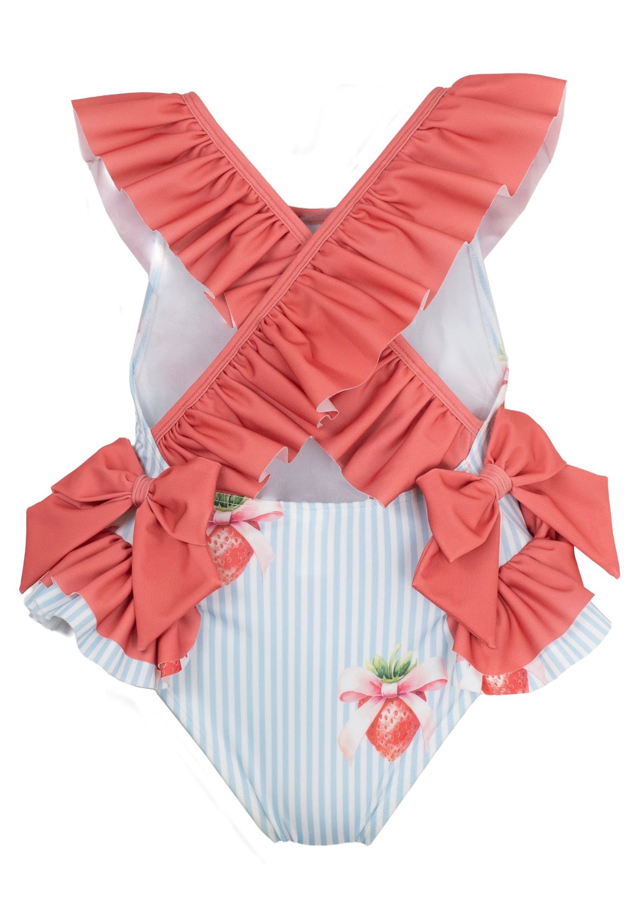 PRE ORDER - meia pata strawberry stripe ‘Barbados’ frilled swimsuit