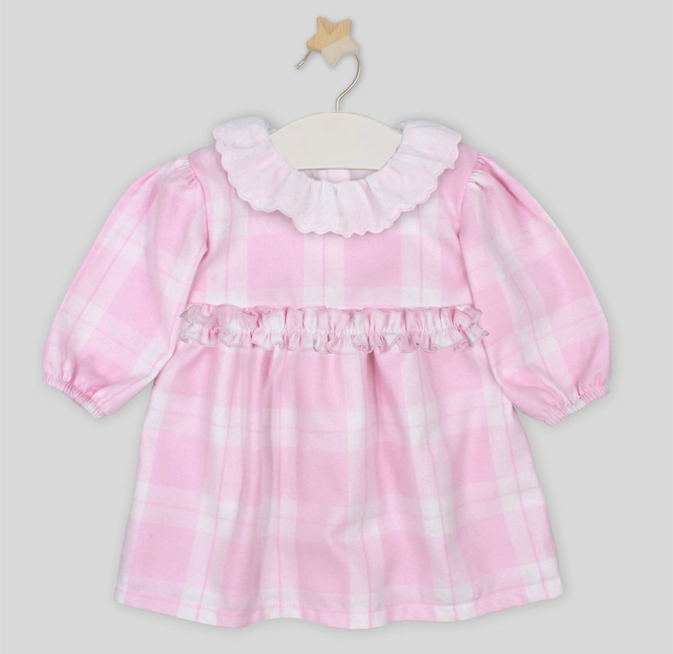 Rapife pink check frilled dress