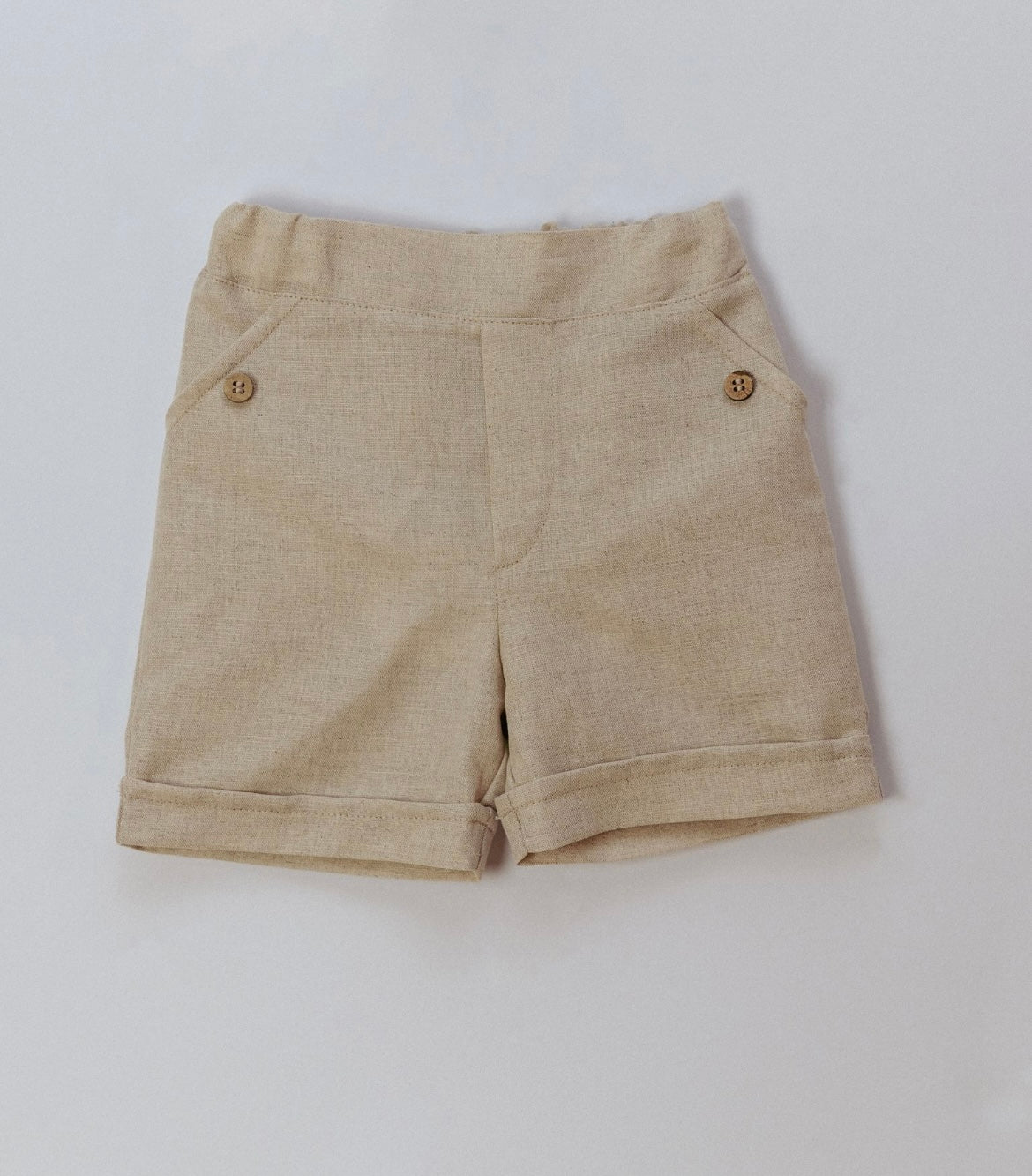 Rigola beige knit shirt & short set