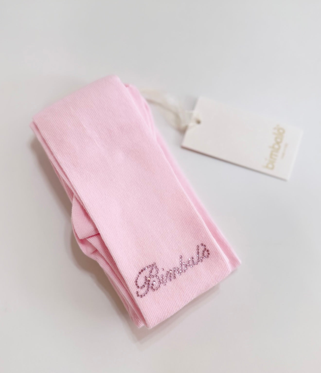 Bimbalo pink cotton diamanté tights