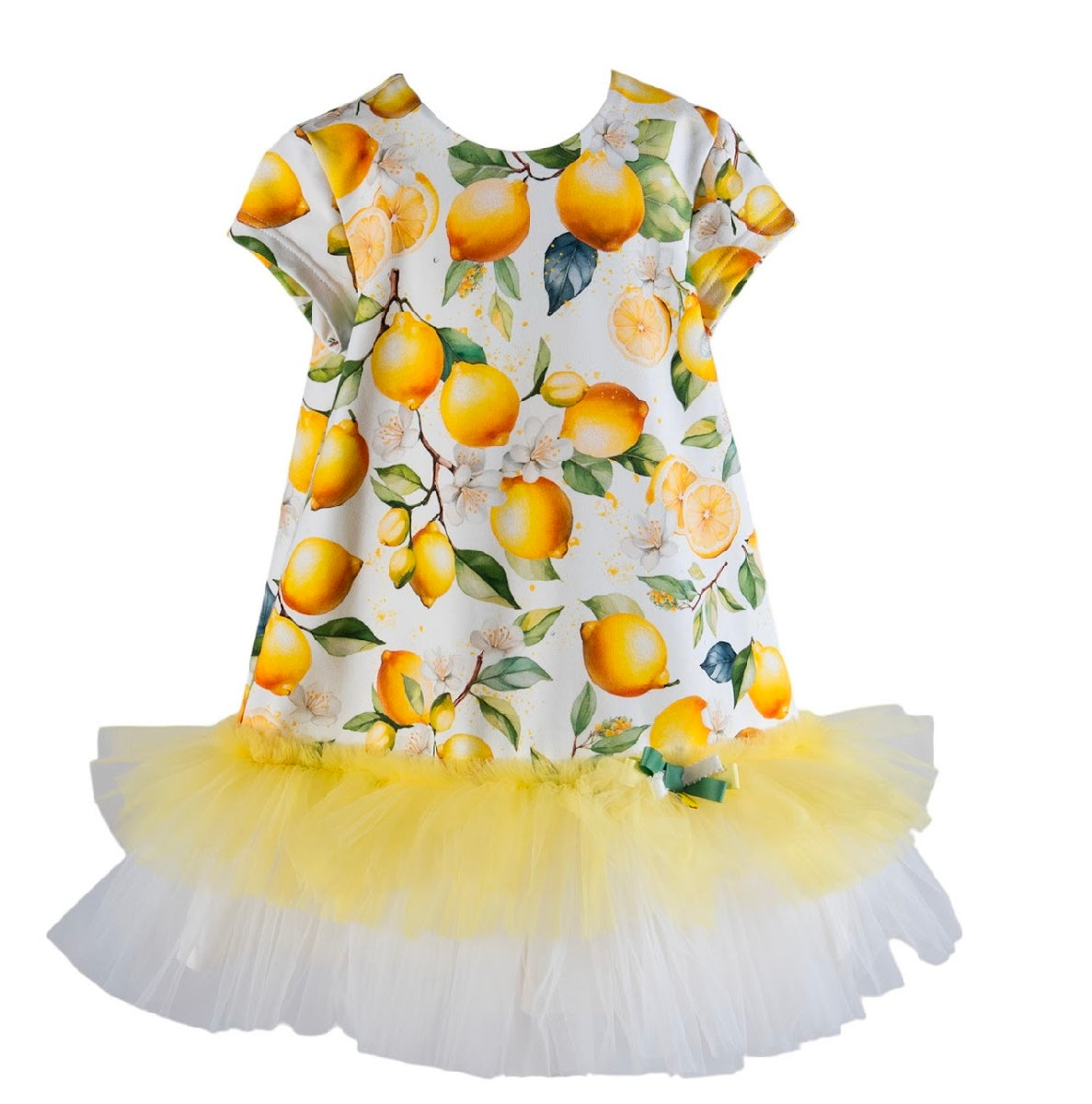 Daga sunny lemons print tulle dress