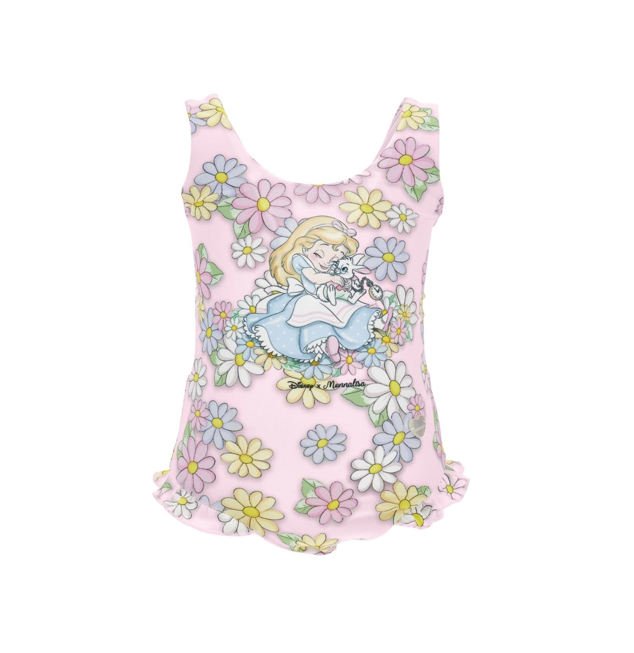 Monnalisa pink daisy Alice in wonderland swimsuit