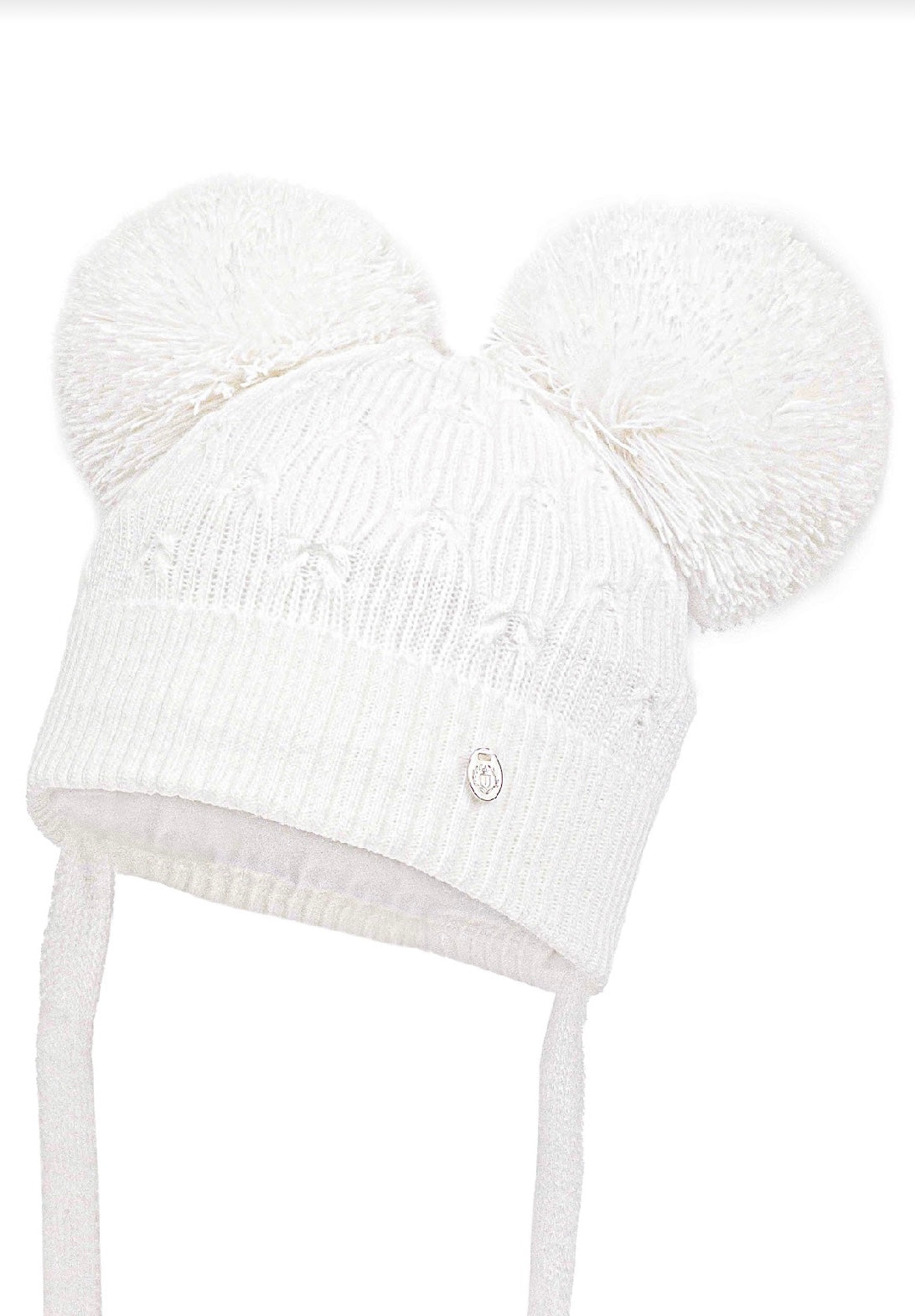 Jamiks white double Pom Pom hat