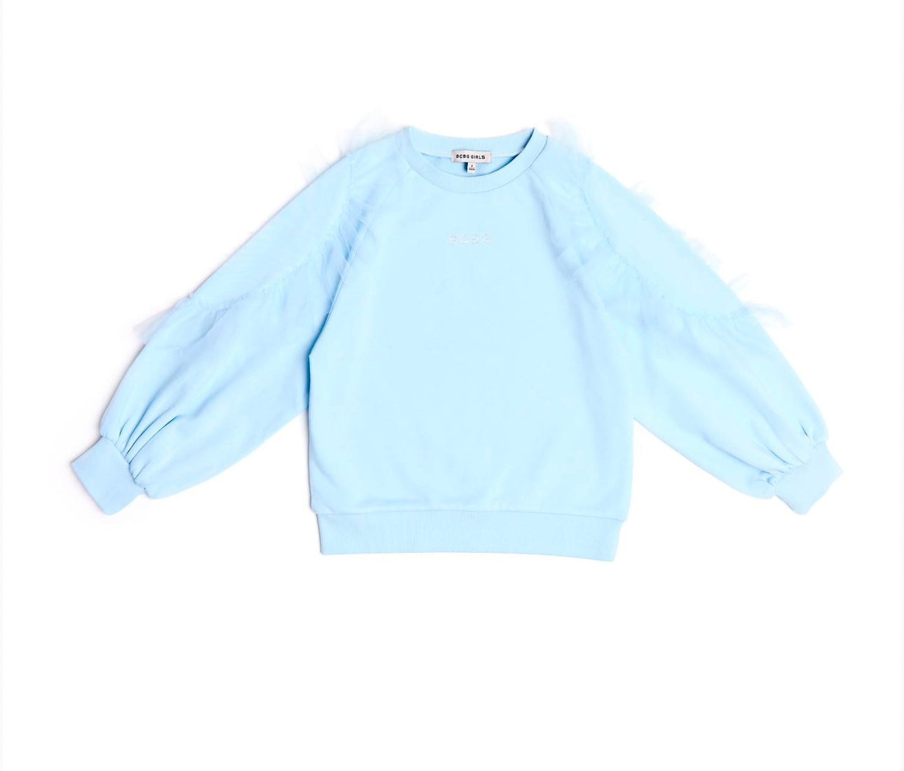 BCBGMAXAZARIA blue tulle jumper