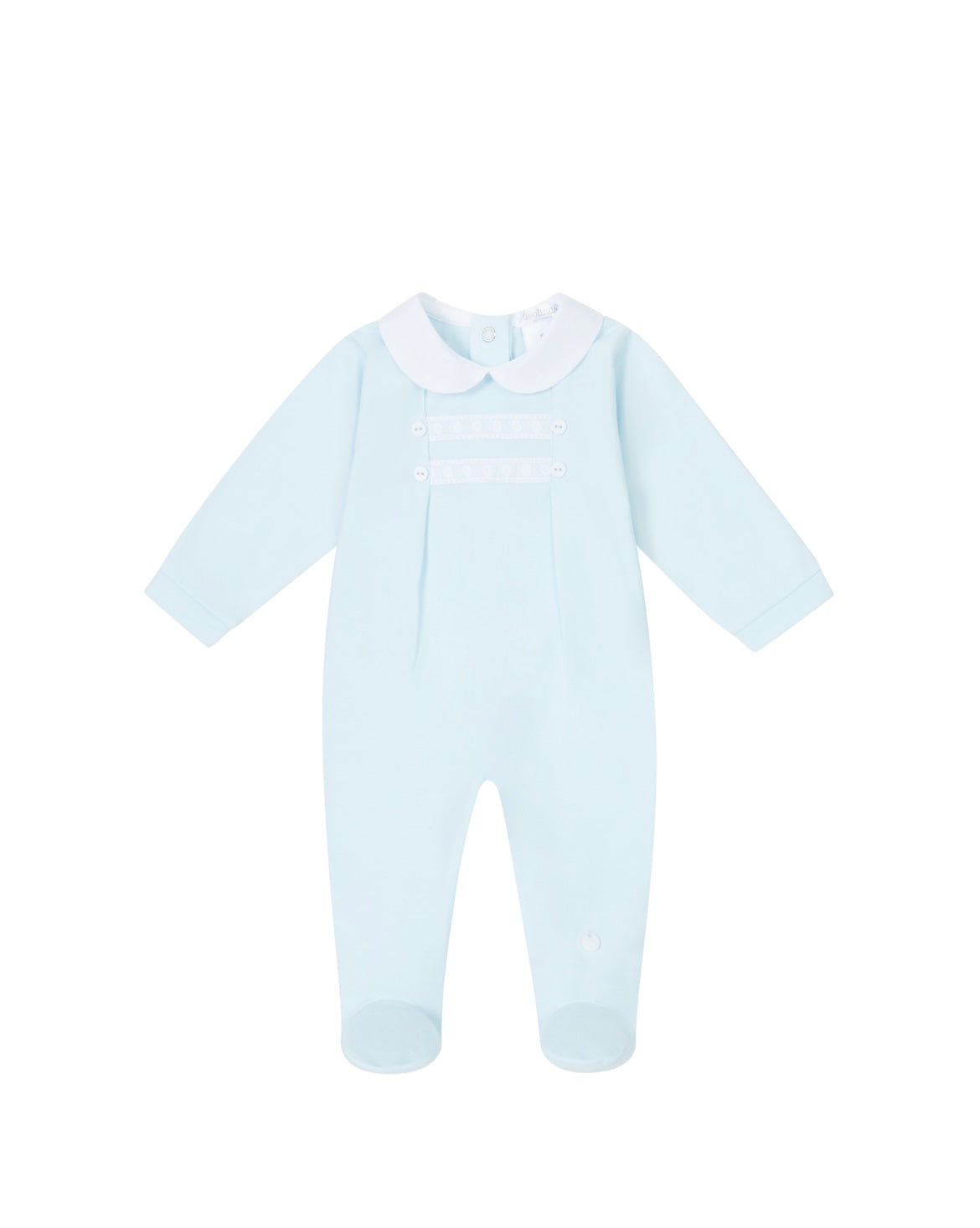 Deolinda aqua blue & white babygrow