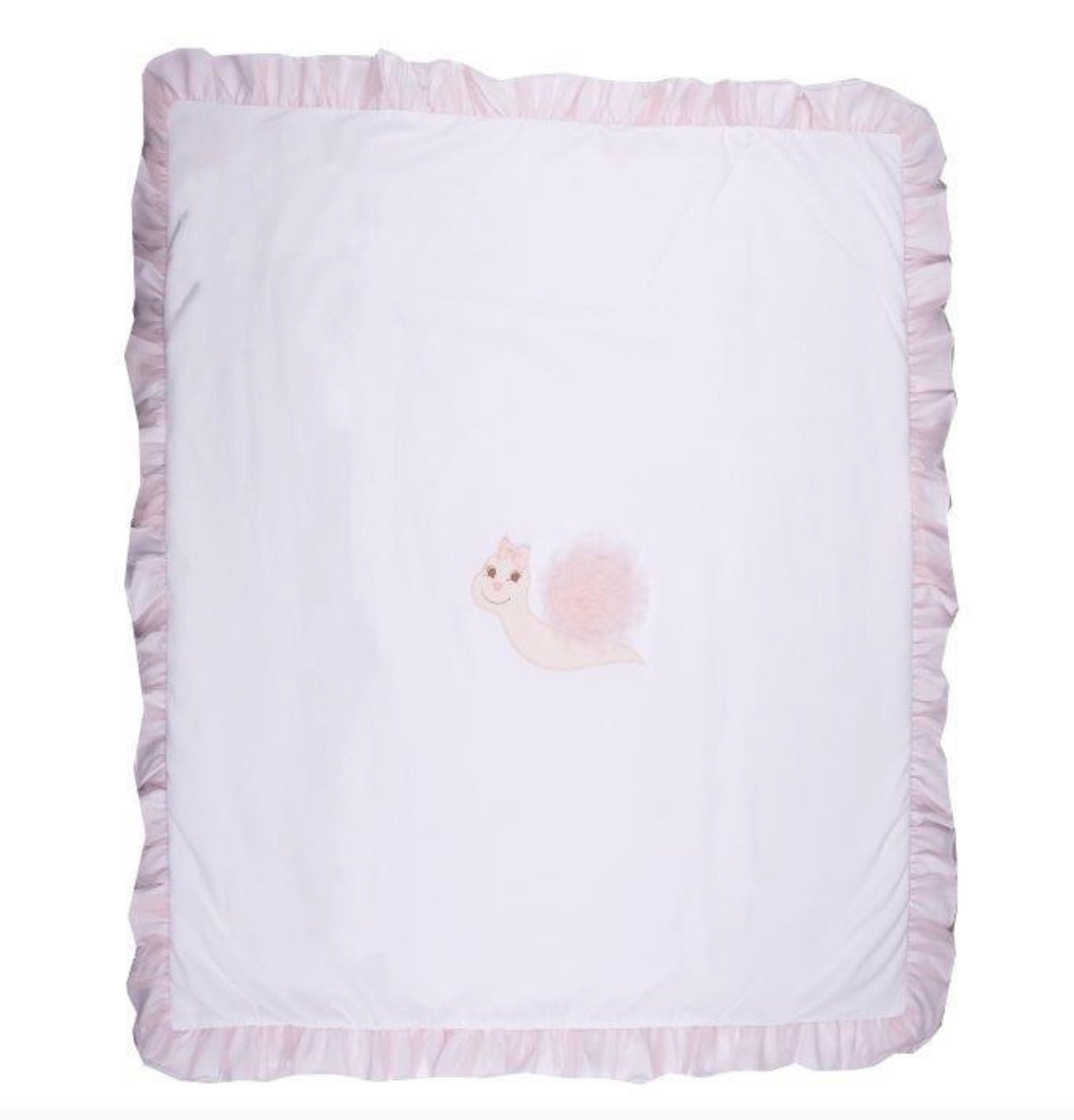Bimbalo white cotton & tulle blanket