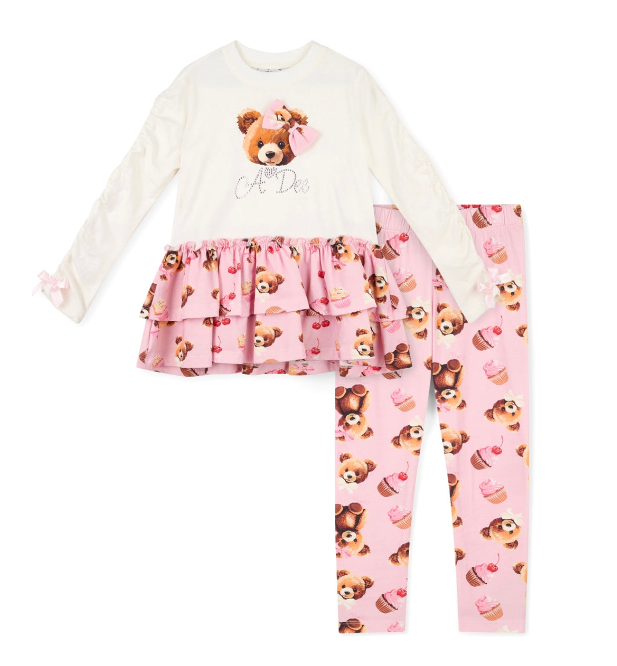 Adee ‘Teddy bear bakery’ bear print legging set