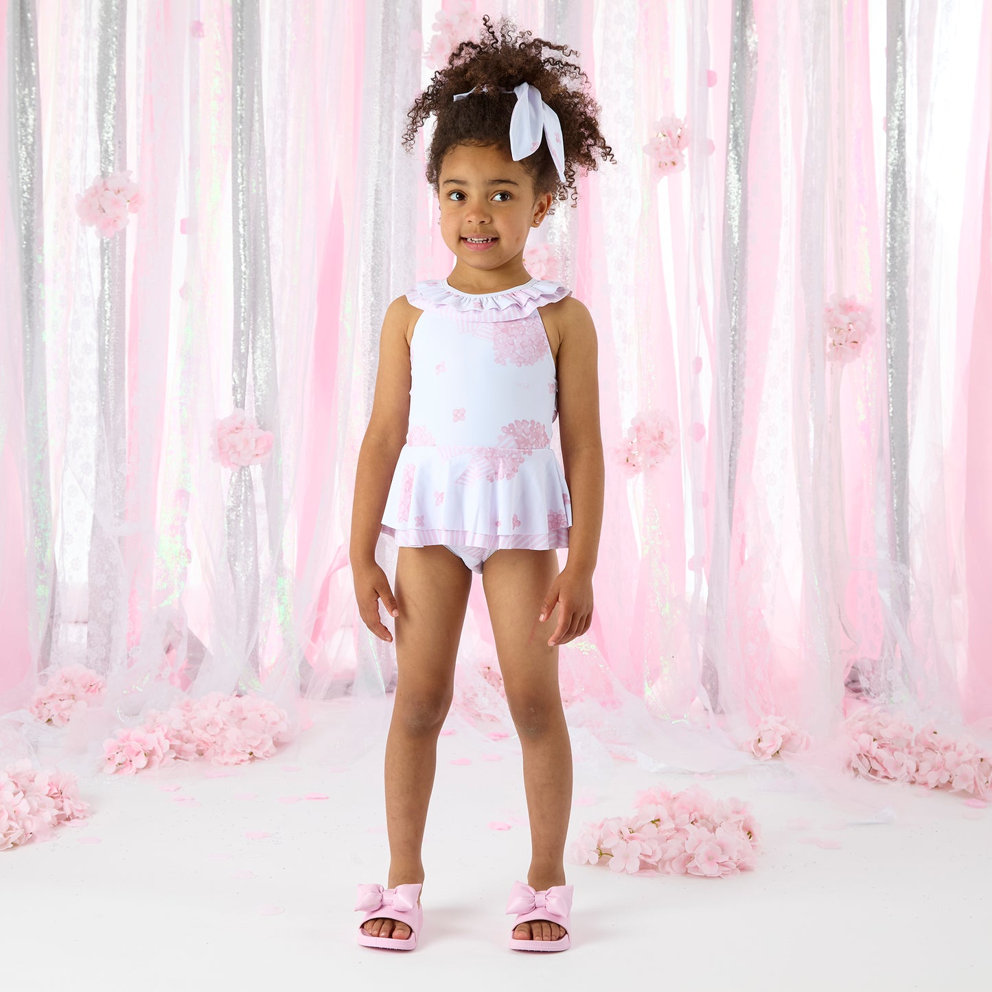 Adee heavenly hydrangea frilled swimsuit
