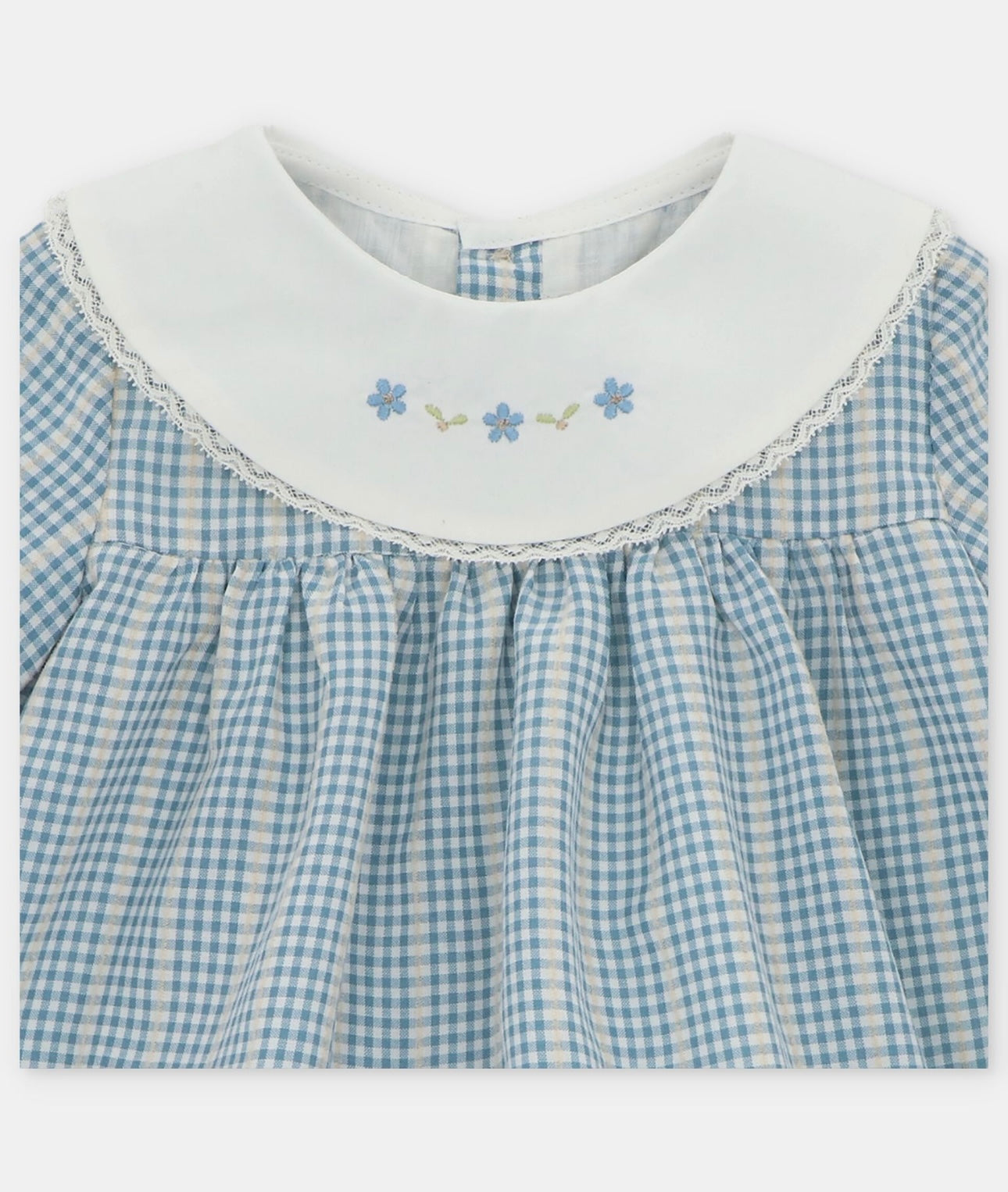 Martin Aranda blue & beige check dress set