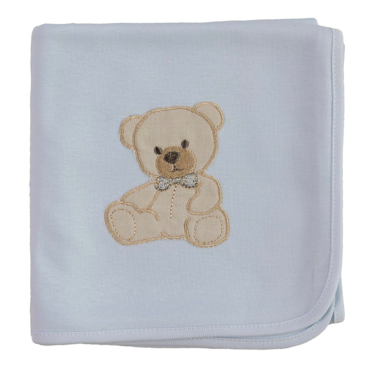 Baby Gi blue cotton teddy bear muslin