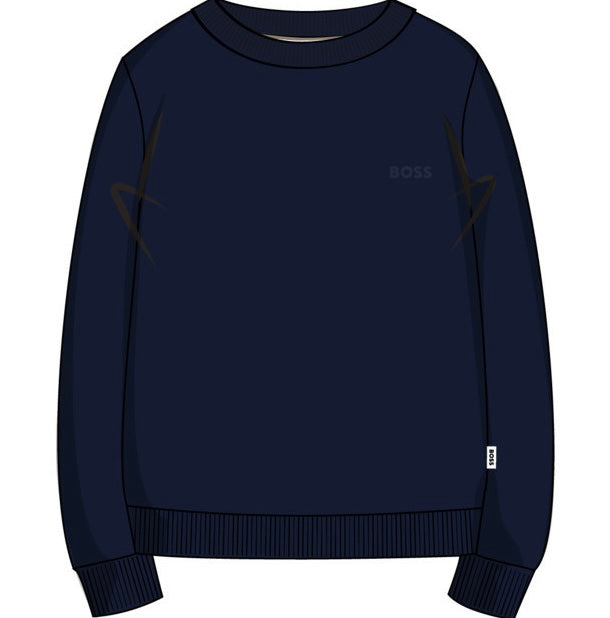 Boss navy blue logo sweatshirt