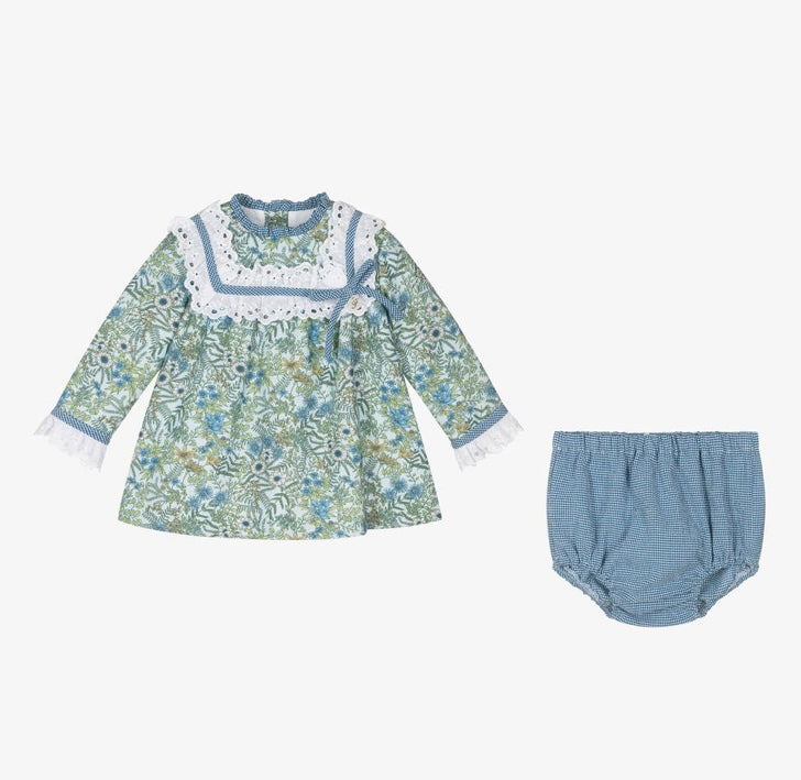 Foque blue cotton floral dress