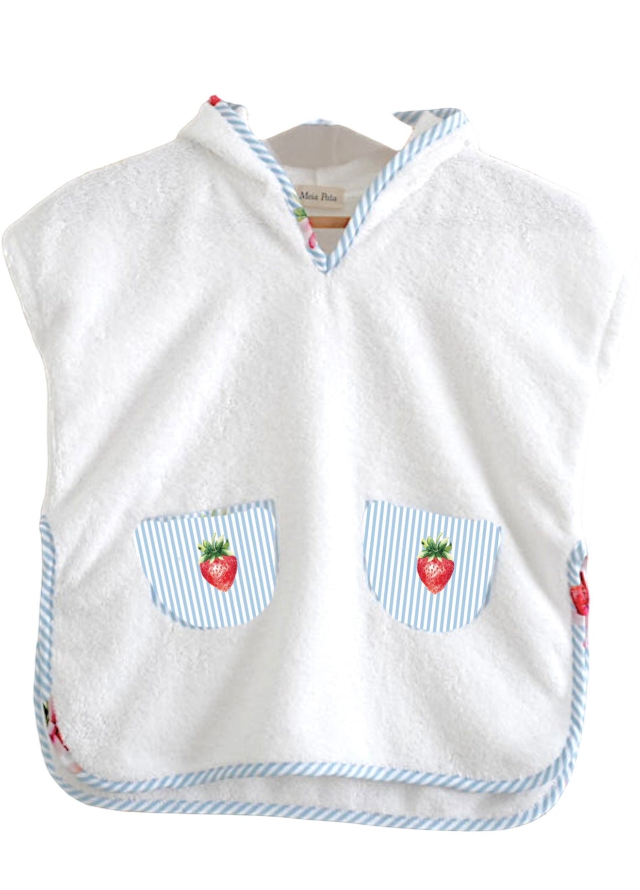 PRE ORDER - meia pata strawberry stripe poncho