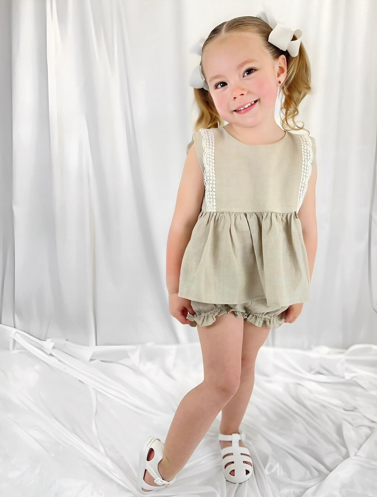 Wedoble linen blouse & short set