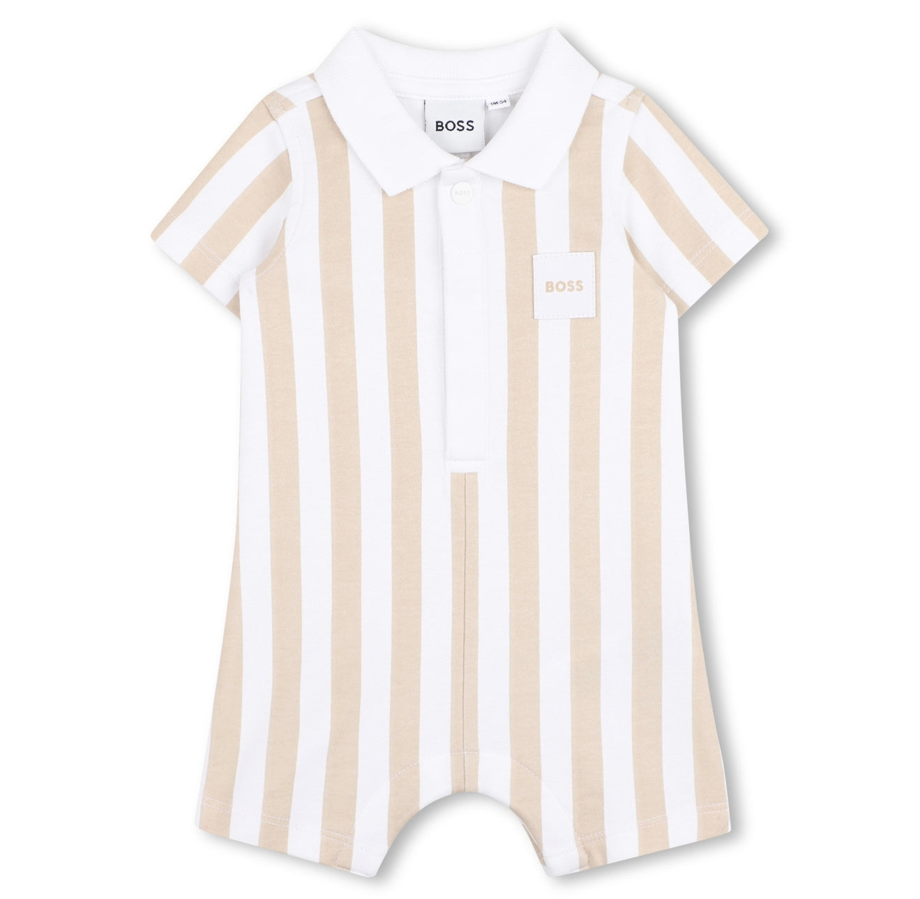 Boss beige striped romper
