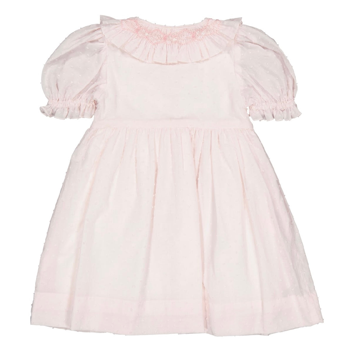 Kidiwi pink Swiss dotted ‘Adeline’ dress