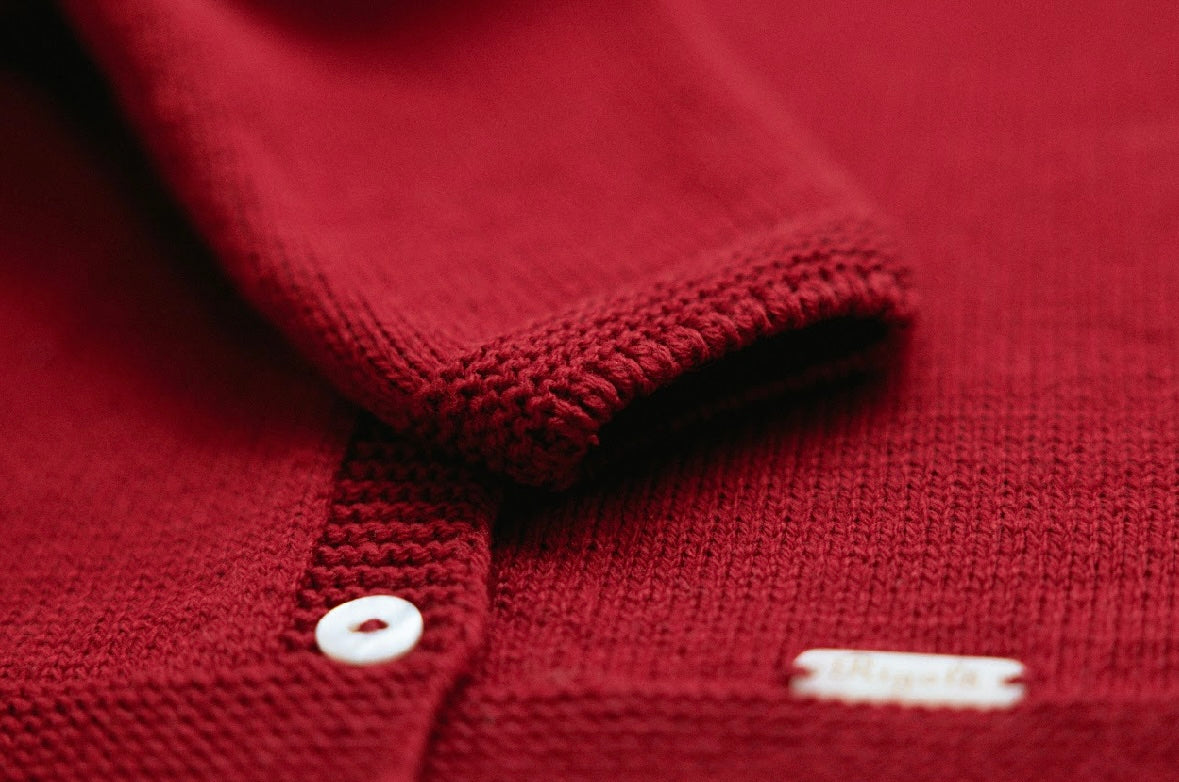 Rigola red knit cardigan