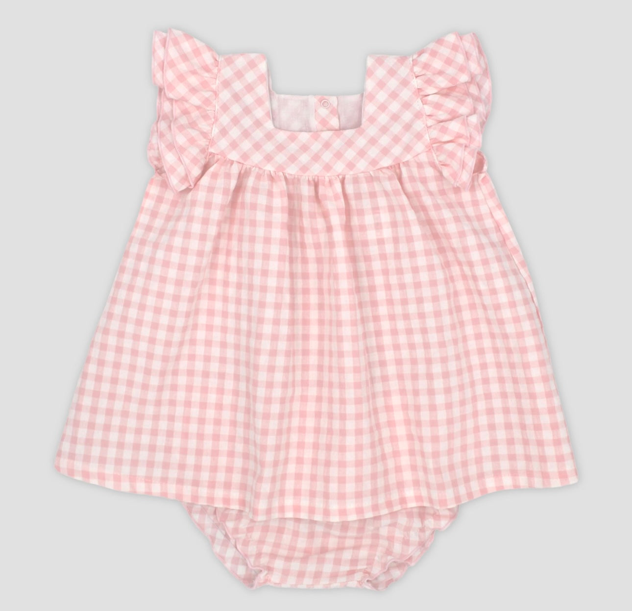 Rapife pink gingham dress & pant set