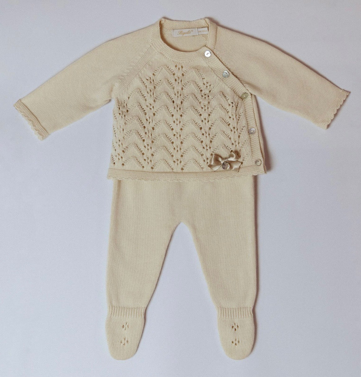 Rigola beige knit legging set