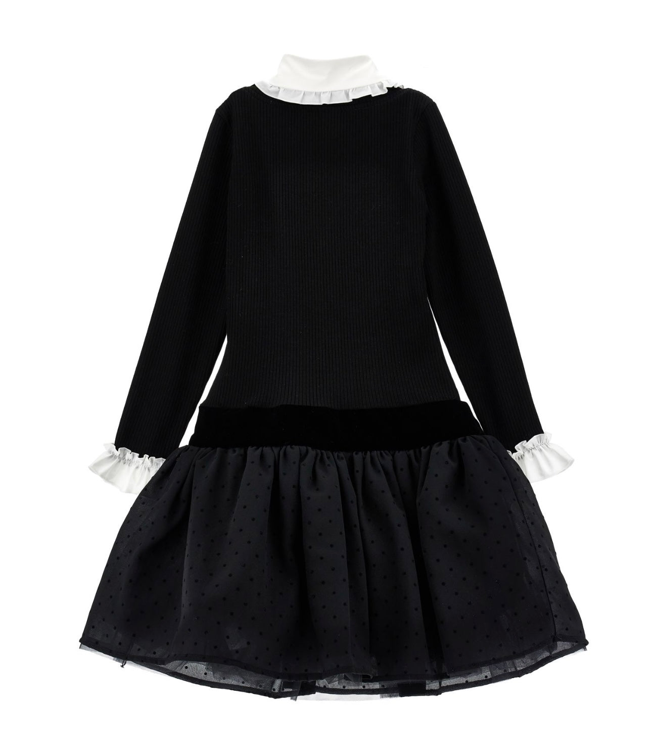 Monnalisa black shirted tulle dress