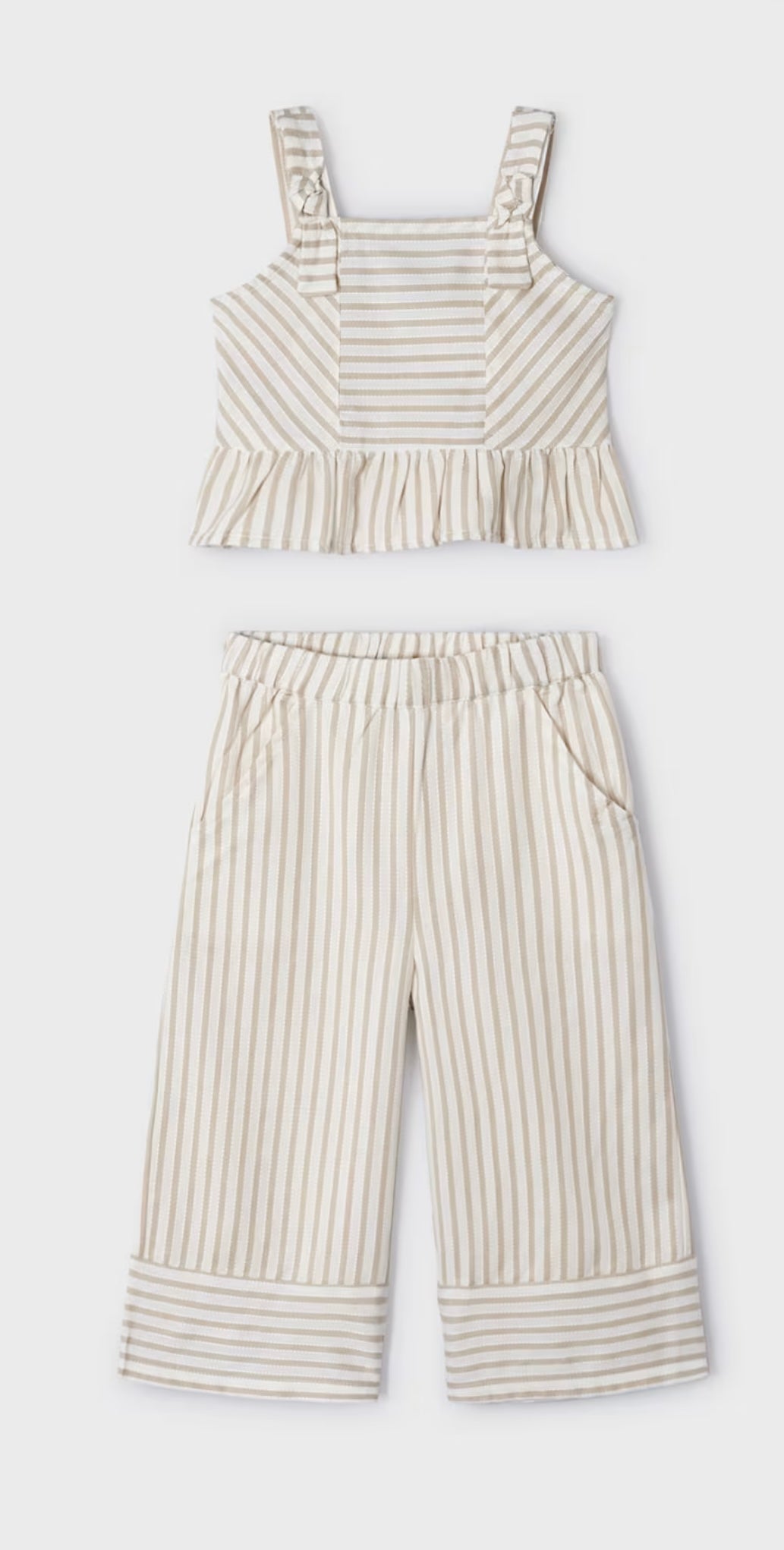 Mayoral ivory stripe trouser set