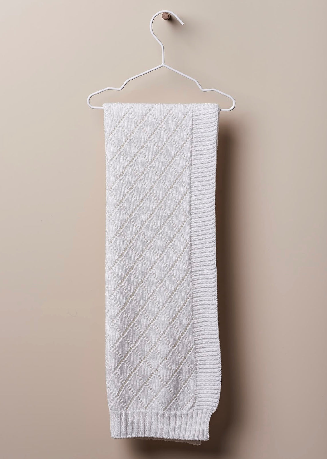 Wedoble white cotton blanket