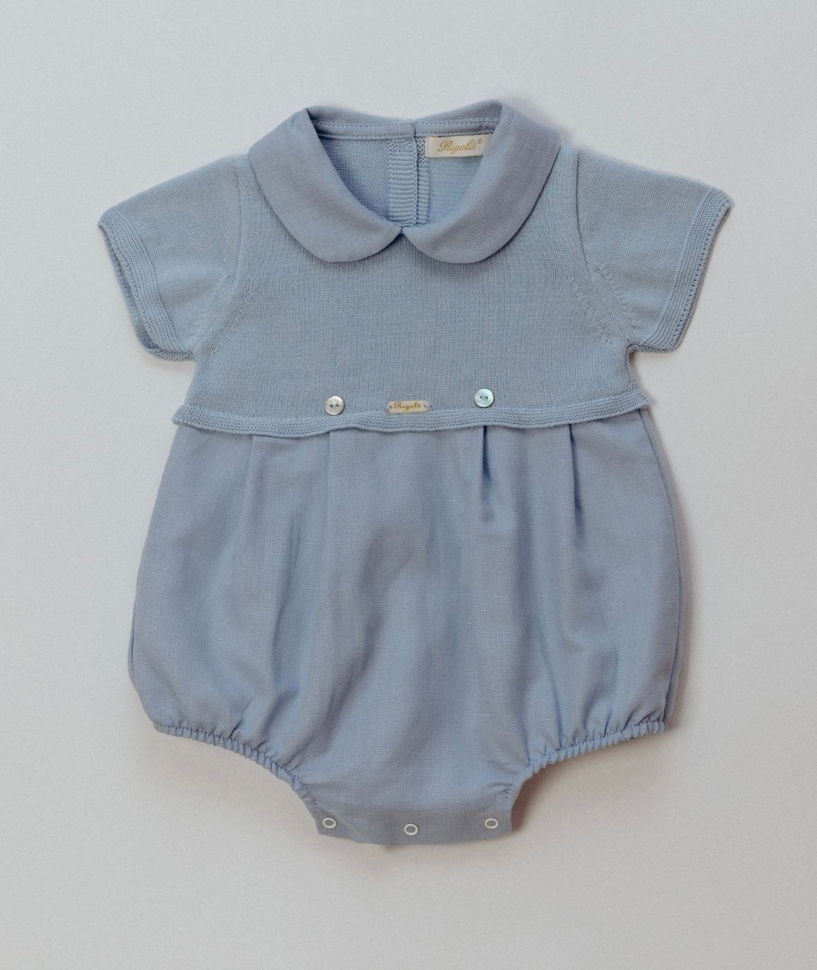 Rigola blue linen romper