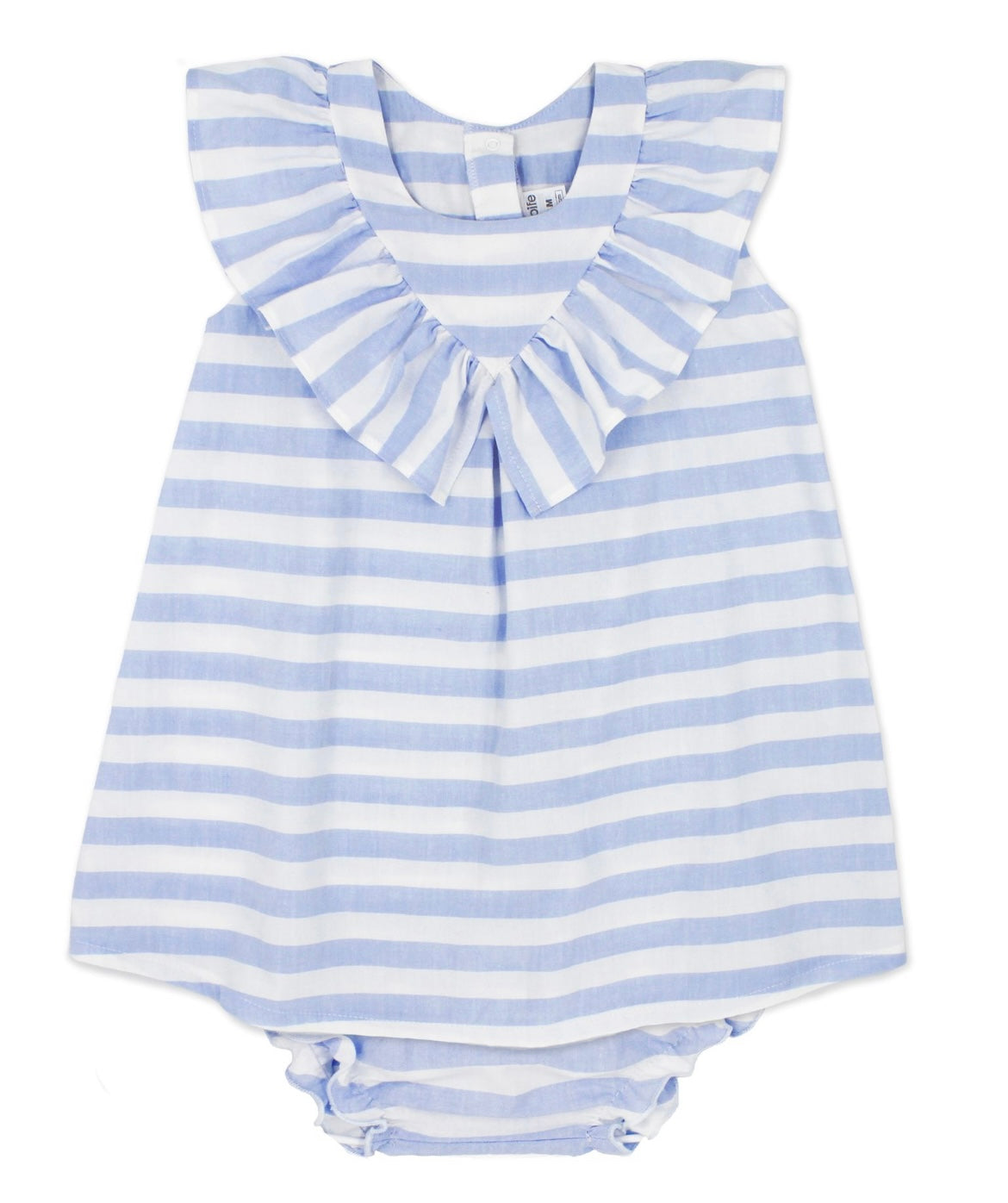 Rapife girls blue & white striped dress and pant set
