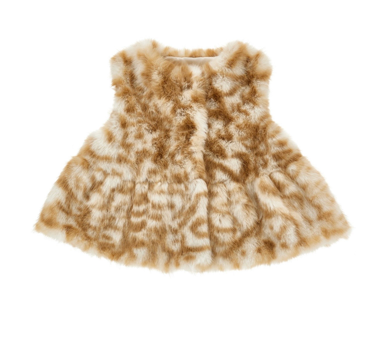 PRE ORDER - monnalisa beige faux fur Gillet