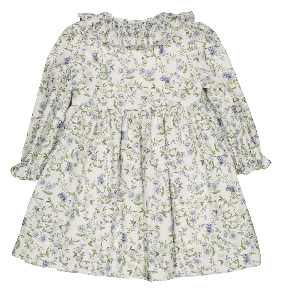 Kidiwi ‘Adeline’ blue floral smocked dress