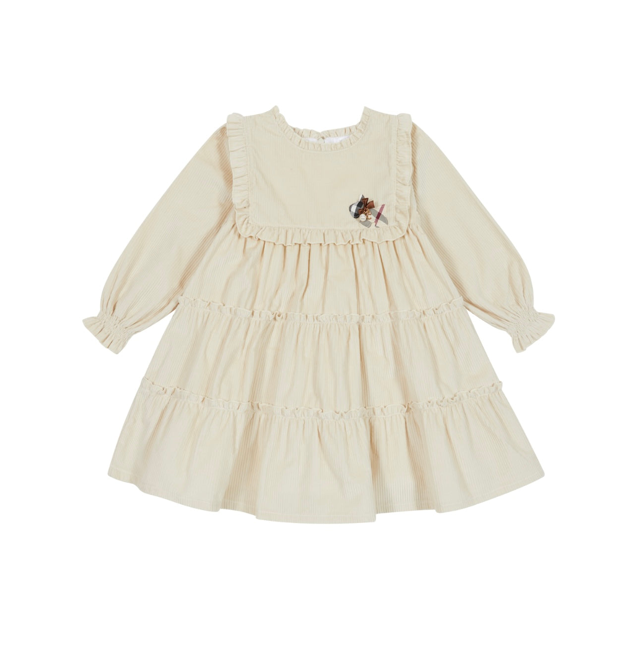 Deolinda beige corduroy dress