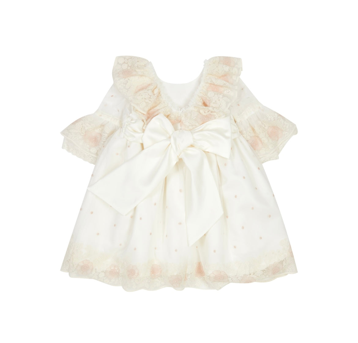 Chic by Deolinda cream & pink lace dress