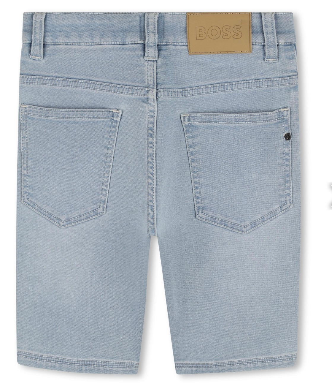 Boss light wash denim shorts