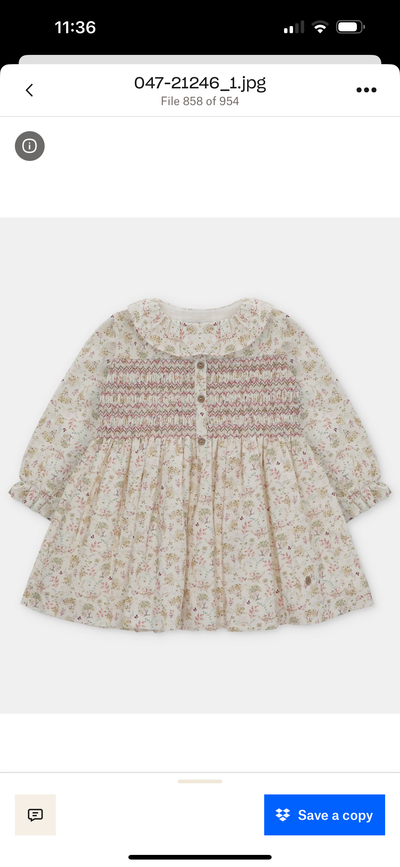 Martin Aranda pink floral smocked dress