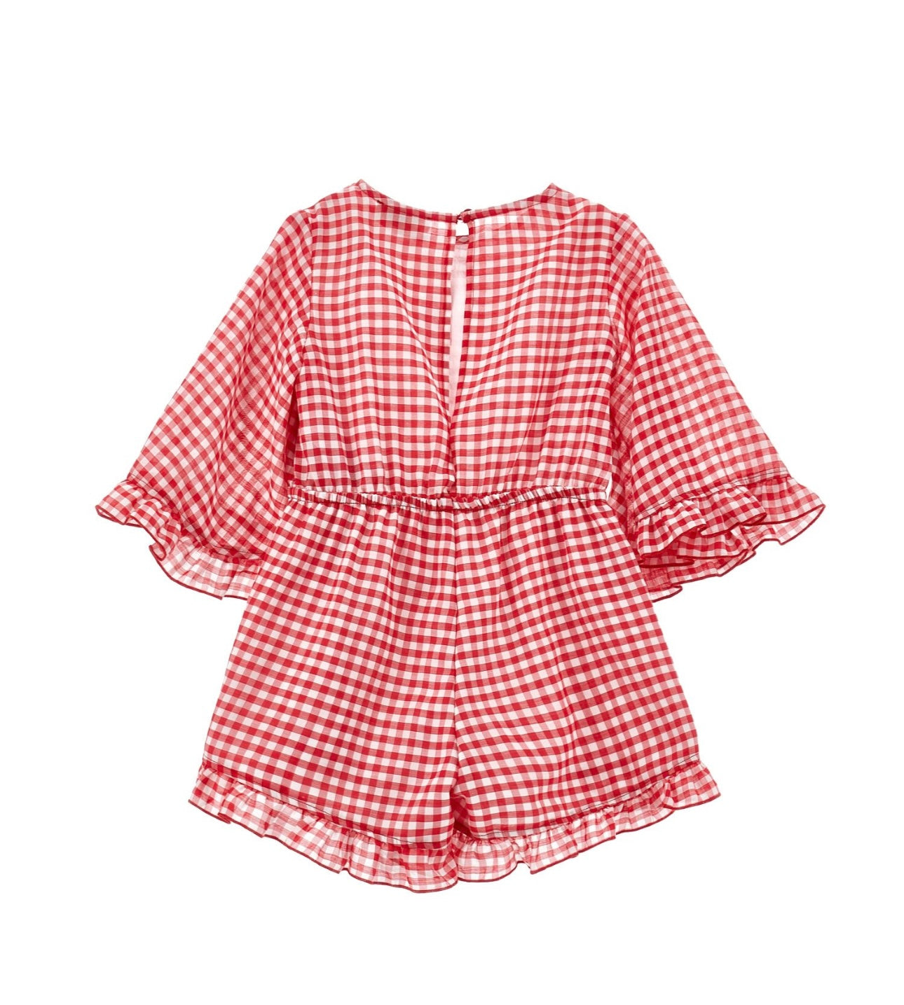 Monnalisa red gingham ‘portofino’ playsuit