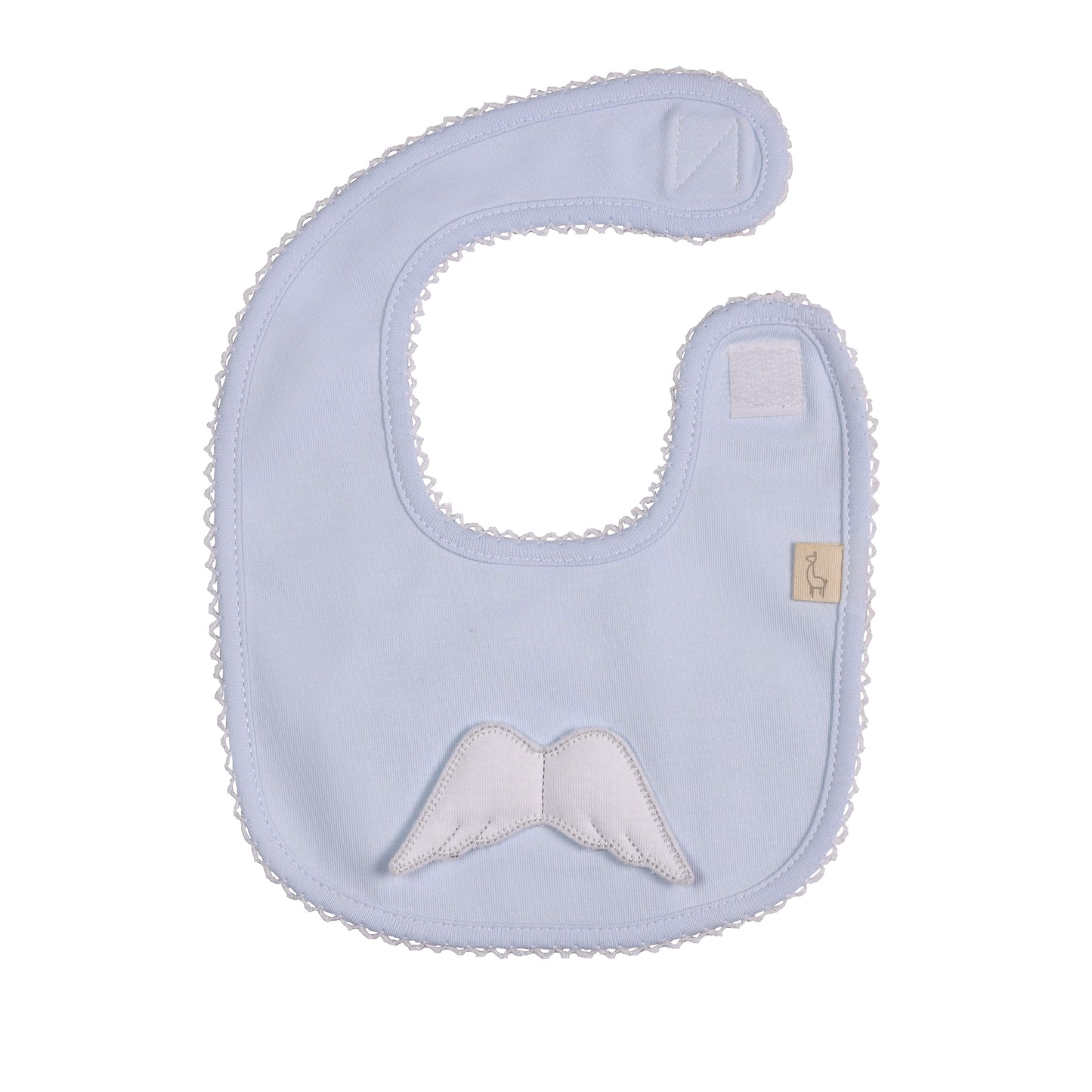 Baby gi angel wing blue cotton bib